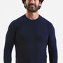 Onna Mens Unstoppable Fresh Long Sleeve Underscrub Base Layer - Heather Navy Blue - New