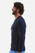 Onna NN270 Mens Unstoppable Fresh Long Sleeve Underscrub Base Layer Heather Navy Blue Model Side