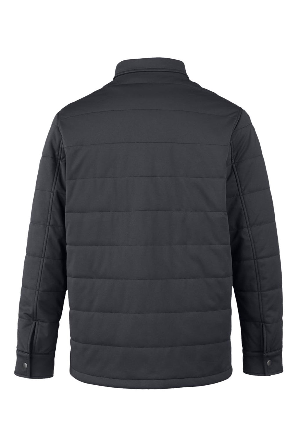Harriton M821 Mens Guardian Full Zip Soft Shell Chore Coat Dark Charcoal Grey Flat Back
