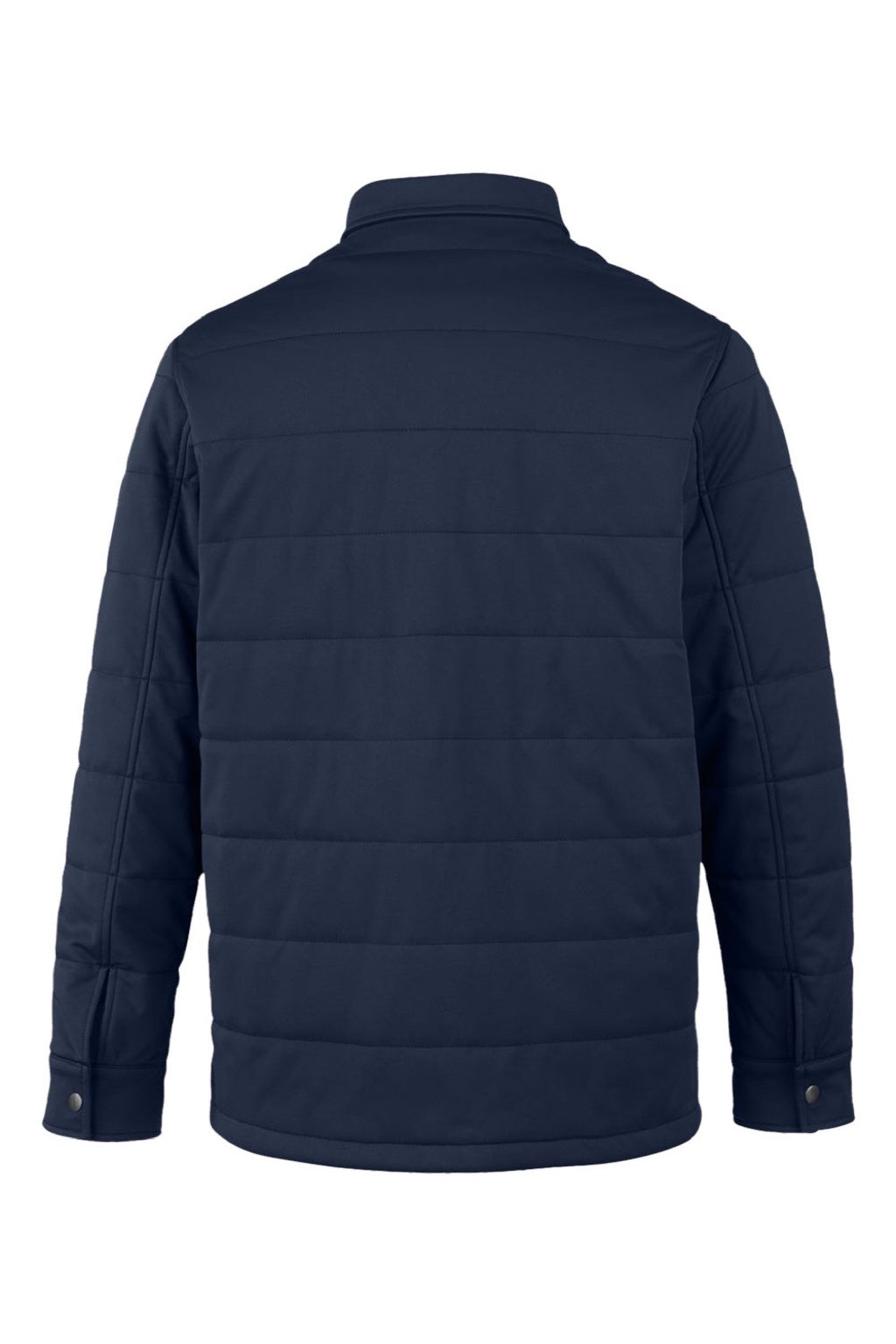 Harriton M821 Mens Guardian Full Zip Soft Shell Chore Coat Dark Navy Blue Flat Back