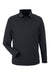 Harriton M208L Mens Charge Moisture Wicking Long Sleeve Polo Shirt Black Flat Front
