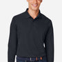 Harriton Mens Charge Moisture Wicking Long Sleeve Polo Shirt - Black - Coming Soon