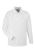Harriton M208L Mens Charge Moisture Wicking Long Sleeve Polo Shirt White Flat Front