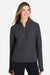 North End NE725W Womens Spirit Textured 1/4 Zip Sweatshirt w/ Pocket Heather Black Model Front