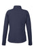 North End NE725W Womens Spirit Textured 1/4 Zip Sweatshirt w/ Pocket Heather Classic Navy Blue Flat Back