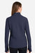 North End NE725W Womens Spirit Textured 1/4 Zip Sweatshirt w/ Pocket Heather Classic Navy Blue Model Back