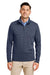 Vineyard Vines K004693 Mens Bluffs 1/4 Zip Sweatshirt Nautical Navy Blue Model Front