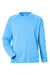 Huk H12L009 Mens LoPro Pursuit Long Sleeve Crewneck T-Shirt Marolina Blue Flat Front