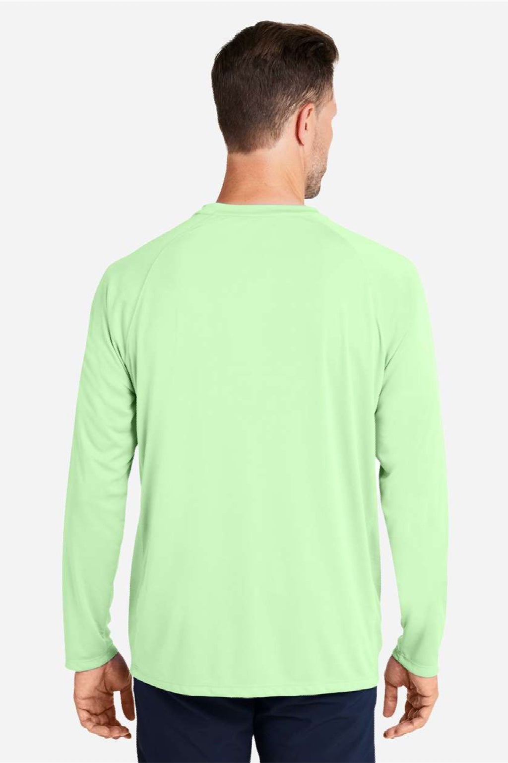Huk H12L009 Mens LoPro Pursuit Long Sleeve Crewneck T-Shirt Patina Green Model Back