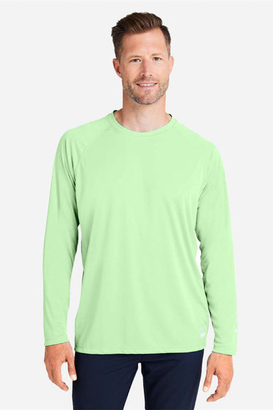 Huk H12L009 Mens LoPro Pursuit Long Sleeve Crewneck T-Shirt Patina Green Model Front