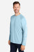 Huk H12L009 Mens LoPro Pursuit Long Sleeve Crewneck T-Shirt Plein Air Blue Model Side