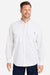 Huk H150184 Mens Creekbed Long Sleeve Button Down Shirt White Model Front