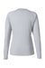 Huk H612L04 Womens LoPro Pursuit Moisture Wicking Long Sleeve Crewneck T-Shirt Harbor Mist Grey Flat Back