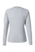 Huk H612L04 Womens LoPro Pursuit Long Sleeve Crewneck T-Shirt Harbor Mist Grey Flat Back