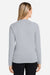 Huk H612L04 Womens LoPro Pursuit Long Sleeve Crewneck T-Shirt Harbor Mist Grey Model Back