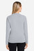 Huk H612L04 Womens LoPro Pursuit Moisture Wicking Long Sleeve Crewneck T-Shirt Harbor Mist Grey Model Back