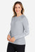 Huk H612L04 Womens LoPro Pursuit Moisture Wicking Long Sleeve Crewneck T-Shirt Harbor Mist Grey Model Side