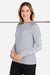Huk H612L04 Womens LoPro Pursuit Long Sleeve Crewneck T-Shirt Harbor Mist Grey Model Side