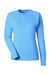 Huk H612L04 Womens LoPro Pursuit Long Sleeve Crewneck T-Shirt Marolina Blue Flat Front