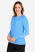 Huk H612L04 Womens LoPro Pursuit Moisture Wicking Long Sleeve Crewneck T-Shirt Marolina Blue Model Side