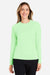Huk H612L04 Womens LoPro Pursuit Long Sleeve Crewneck T-Shirt Patina Green Model Front