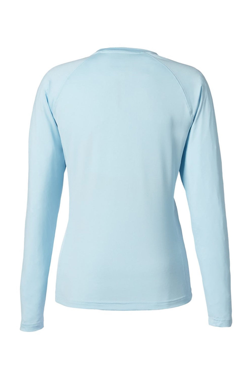Huk H612L04 Womens LoPro Pursuit Long Sleeve Crewneck T-Shirt Plein Air Blue Flat Back