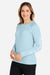 Huk H612L04 Womens LoPro Pursuit Long Sleeve Crewneck T-Shirt Plein Air Blue Model Side