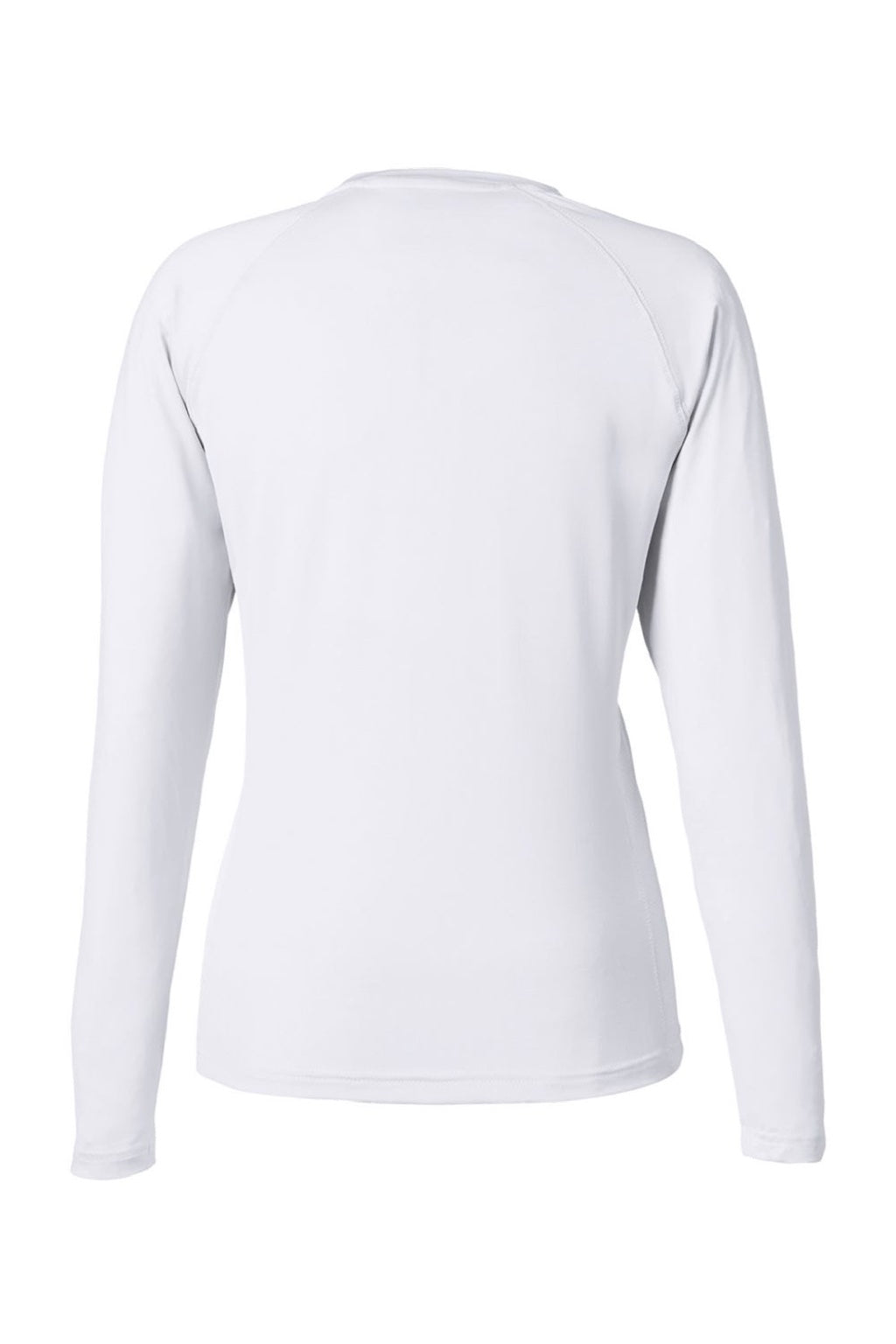Huk H612L04 Womens LoPro Pursuit Long Sleeve Crewneck T-Shirt White Flat Back