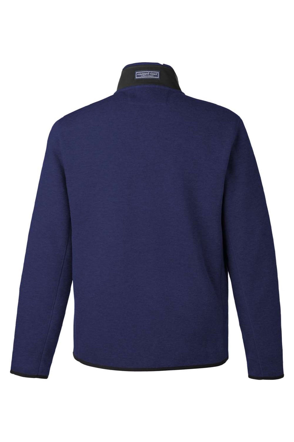Vineyard Vines K004694 Mens Mountain Sweaterfleece 1/4 Zip Sweatshirt w/ Pocket Nautical Navy Blue Flat Back