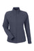 North End NE727W Womens Spirit Textured UPF 40+ Full Zip Sweatshirt w/ Pockets Heather Classic Navy Blue Flat Front
