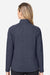 North End NE727W Womens Spirit Textured UPF 40+ Full Zip Sweatshirt w/ Pockets Heather Classic Navy Blue Model Back