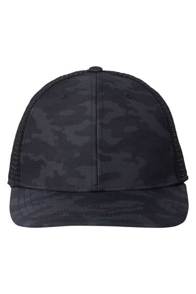 Vineyard Vines Hats F001779 Mens Performance Snapback Trucker Hat Black Camo/Black Flat Front