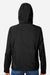 North End NE810W Womens Aura Lightweight 1/4 Zip Packable Hooded Anorak Jacket Black/Carbon Grey Model Back