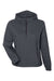 North End NE810W Womens Aura Lightweight 1/4 Zip Packable Hooded Anorak Jacket Carbon Grey/Black Flat Front