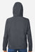 North End NE810W Womens Aura Lightweight 1/4 Zip Packable Hooded Anorak Jacket Carbon Grey/Black Model Back