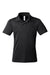 Team 365 TT51HY Youth Zone Sonic Moisture Wicking Short Sleeve Polo Shirt Heather Black Flat Front