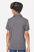 Team 365 TT51HY Youth Zone Sonic Moisture Wicking Short Sleeve Polo Shirt Heather Dark Grey Model Back