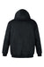 Harriton M722/M722T Mens ClimaBloc Full Zip Hooded Jacket Black Flat Back
