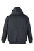 Harriton M722/M722T Mens ClimaBloc Full Zip Hooded Jacket Dark Charcoal Grey Flat Back