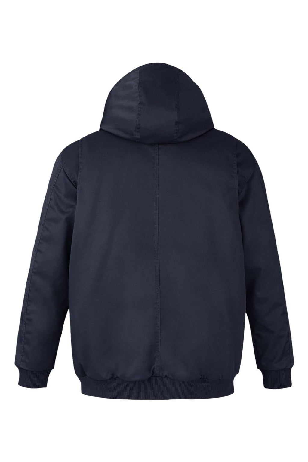 Harriton M722/M722T Mens ClimaBloc Full Zip Hooded Jacket Dark Navy Blue Flat Back