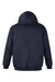 Harriton M722/M722T Mens ClimaBloc Full Zip Hooded Jacket Dark Navy Blue Flat Back
