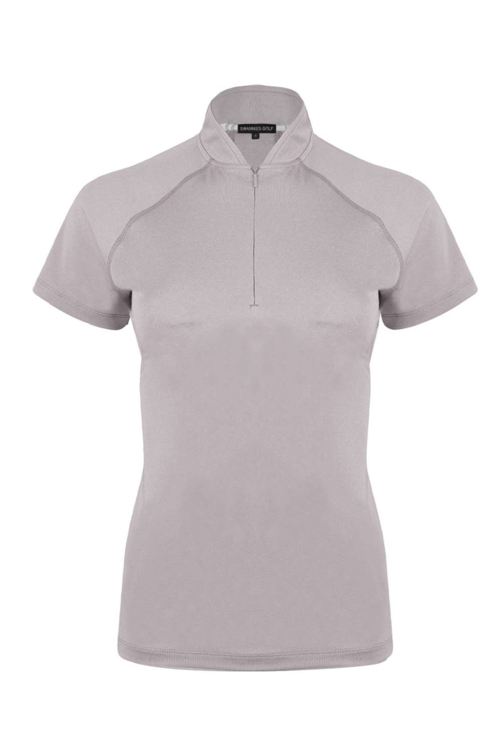 Swannies Golf SW200L Womens Quinn Short Sleeve Polo Shirt Grey Flat Front