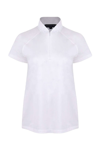 Swannies Golf SW200L Womens Quinn Short Sleeve Polo Shirt White Flat Front