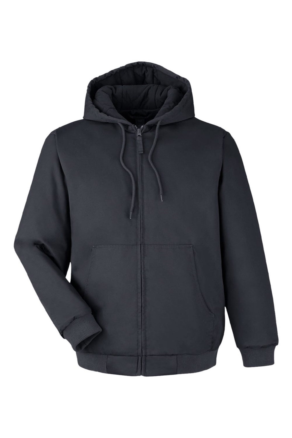 Harriton M722/M722T Mens ClimaBloc Full Zip Hooded Jacket Dark Charcoal Grey Flat Front