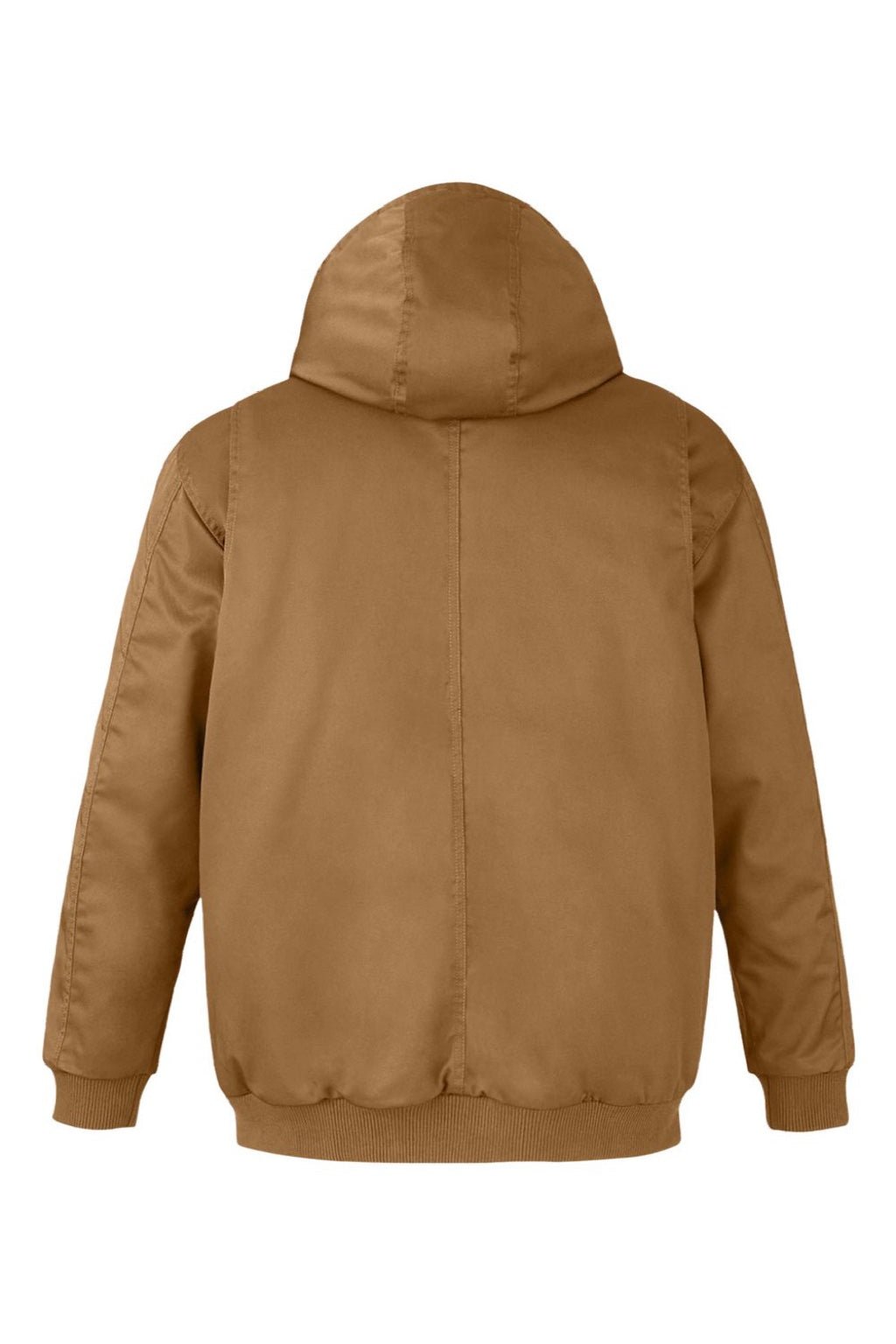 Harriton M722/M722T Mens ClimaBloc Full Zip Hooded Jacket Duck Brown Flat Back
