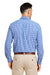Vineyard Vines W012060 Mens On The Go Gingham Long Sleeve Button Down Shirt Martime Blue Model Back