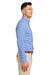 Vineyard Vines W012060 Mens On The Go Gingham Long Sleeve Button Down Shirt Martime Blue Model Side