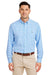 Vineyard Vines W012060 Mens On The Go Gingham Long Sleeve Button Down Shirt Ocean Breeze Blue Model Front