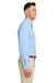 Vineyard Vines W012060 Mens On The Go Gingham Long Sleeve Button Down Shirt Ocean Breeze Blue Model Side