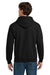 Gildan 12500 Mens DryBlend Moisture Wicking Hooded Sweatshirt Hoodie w/ Pouch Pocket Black Model Back